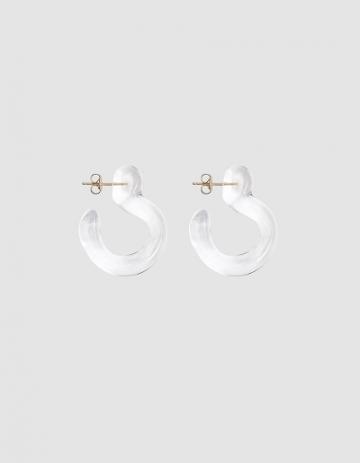 Annika Inez Glassy Hoop Earrings