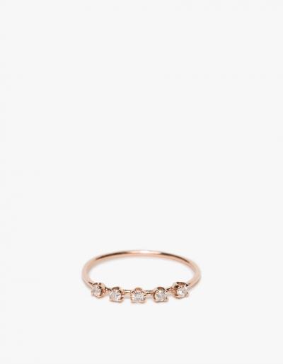 Loren Stewart Rosegold Diamond Cinq Ring