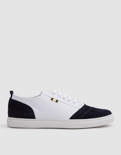 Aprix Suede Canvas Low Sneaker In Navy White