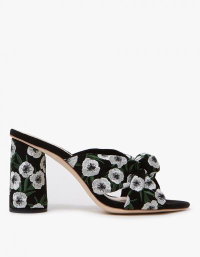 Loeffler Randall Coco Heel In Black/anemone