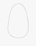 Caputo & Co. Hand-braided Silver Chain Necklace In White