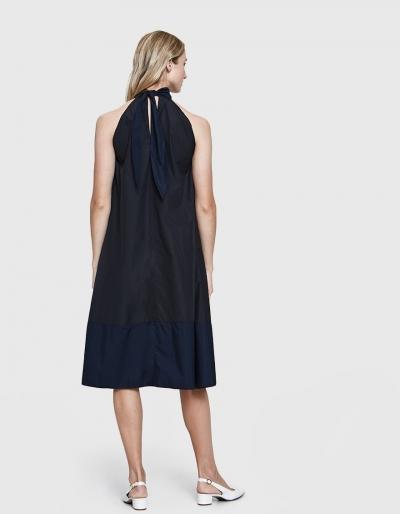Fabiana Pigna Constance Dress In Black/navy