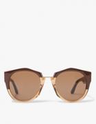 Marni Driver Round Frame Sunglasses In Brown