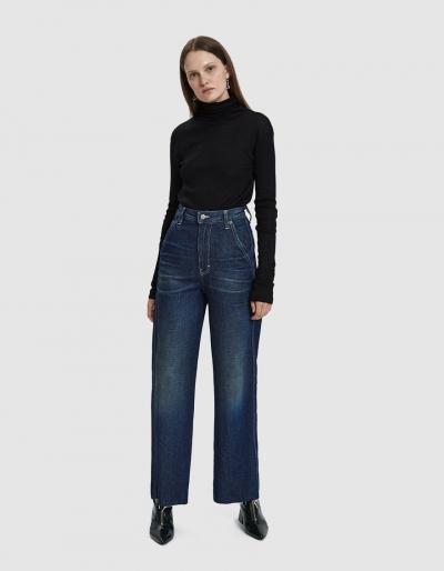 Baserange Puig Turtleneck Top In Black