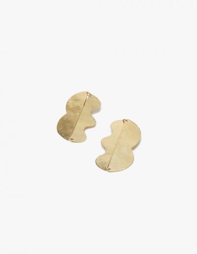 Annie Costello Brown Valentin Earring In Gold