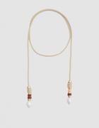 Lizzie Fortunato Sojourn Pearl Lariat Necklace