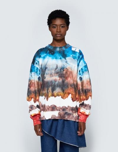 Acne Studios Yana Oil In White/red/multi