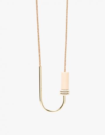 Maslo Jewelry Chock A Block In Gold/nude