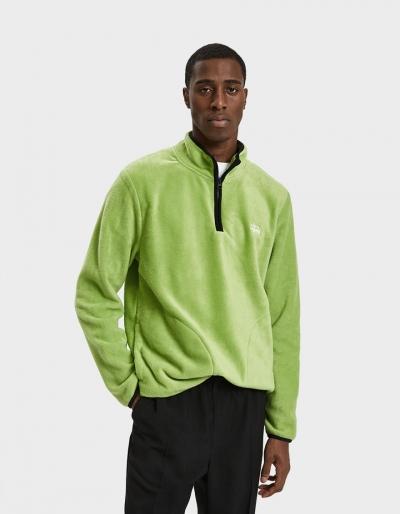 St Ssy Polar Fleece Half Zip Pullover In