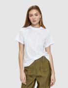 Carven Distressed Embroidered And Printed T-shirt