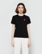 Comme Des Gar Ons Play Red Heart Play T-shirt Black