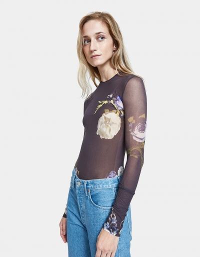 Acne Studios Niala Top In Black/purple