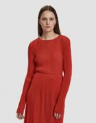 Priscavera Long Sleeve Cotton Pleated Top