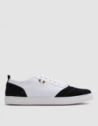 Aprix Suede/canvas Low In White/black