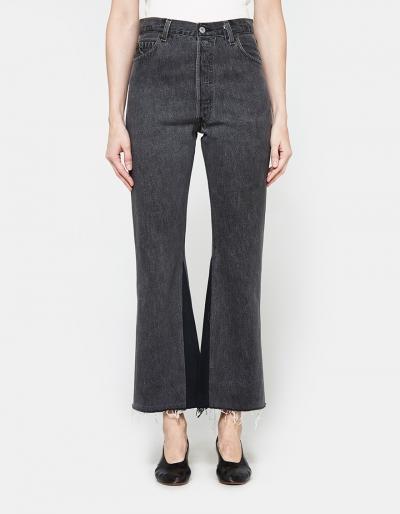 Re/done Leandra Crop Flare In Black
