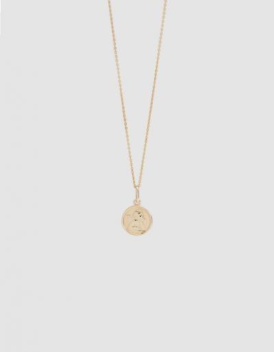 Loren Stewart Mini Angel Charm Necklace In