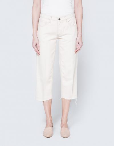 Frankie Relaxed Baggy Crop In Ecru