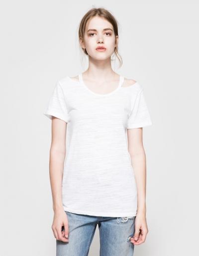 Lna Bolero Tee In White