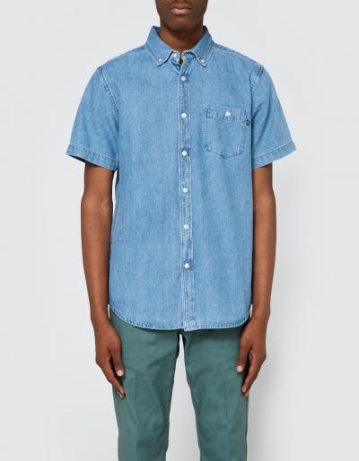 Obey Keble Ii Woven Ss Shirt In