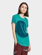 Correll Correll Velvet Circle T-shirt In Turquoise