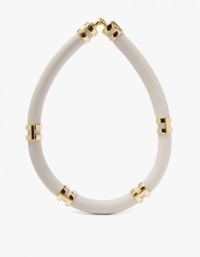 Lizzie Fortunato Double Take Necklace In Eggshell