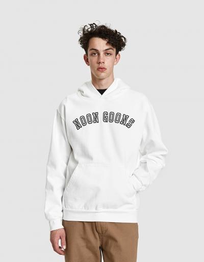 Noon Goons Varsity Arc Logo Hoodie In Vintage White