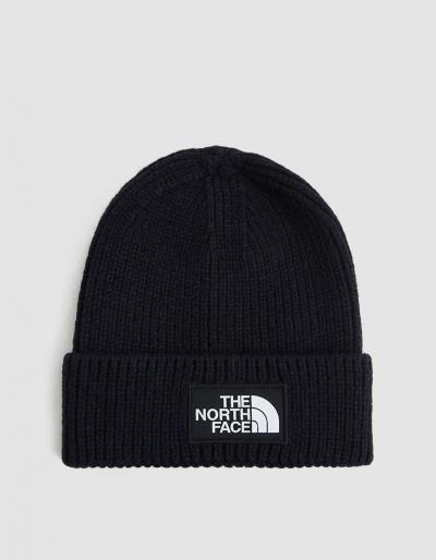 The North Face Black Box Logo Box Cuff Beanie In Urban Navy