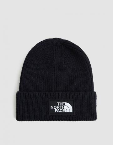 The North Face Black Box Logo Box Cuff Beanie In Urban Navy