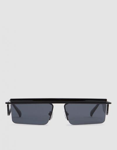 Adam Selman X Le Specs The Flex In Satin Black/smoke