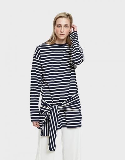 Jw Anderson Stripe Tie Front T-shirt