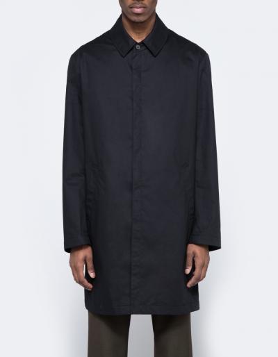 Maison Margiela Twill Car Coat In Black