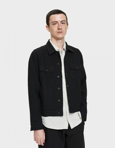 Wings+horns Washed Linen Trucker Jacket