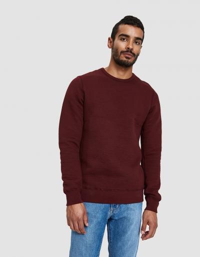 Wings+horns Cabin Fleece Crewneck In Oxblood