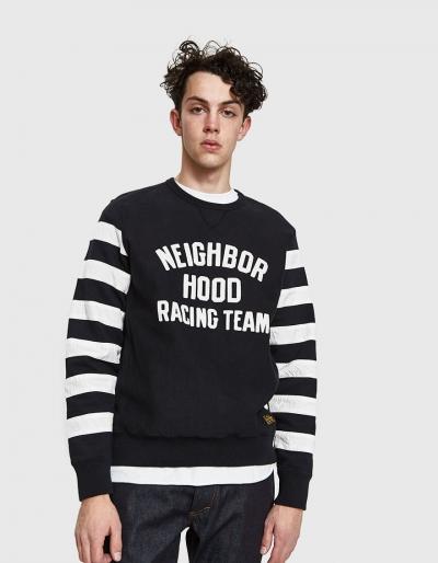 Neighborhood Long Sleeve R.t. Crew In Black