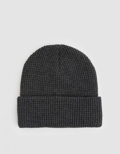 Paa Waffle Beanie In Charcoal