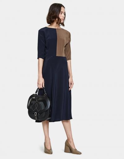 Maryam Nassir Zadeh Farra Dress In Walnut/midnight