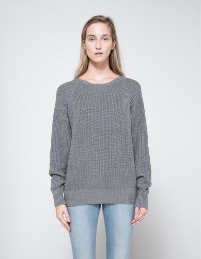 Callahan Boyfriend Sweater In Grey