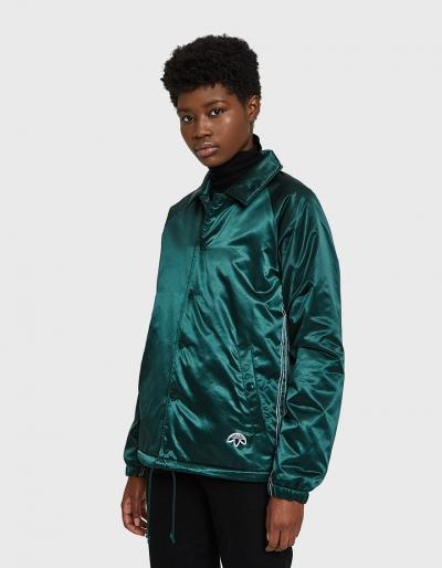 Adidas X Alexander Wang Aw Coach Jacket In Green Night/black
