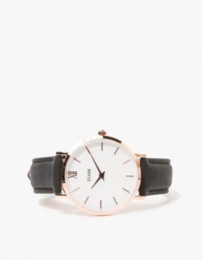 Cluse Minuit Rose Gold White/black