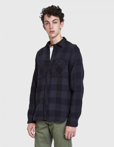 Rogue Territory Bm Shirt In Grey Quilted Plaid