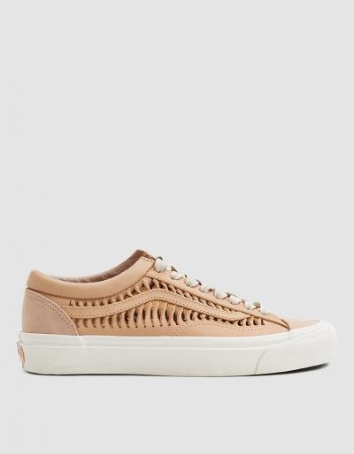 Vault By Vans Twisted Leather Style 36 Lx Sneaker In Amberlight/marshmallow