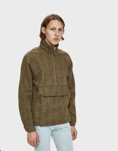 Pop Trading Co. Drs Half Zip Tweed Jacket