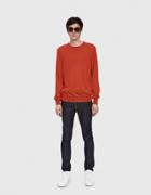 Jil Sander Long Sleeve Sweater In Bright Red