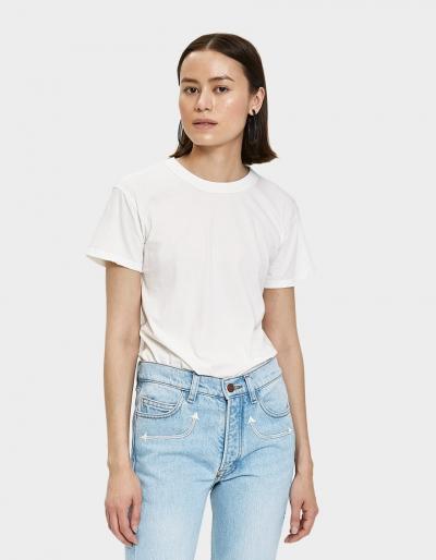Bliss And Mischief Destroyed Slim Tee In White