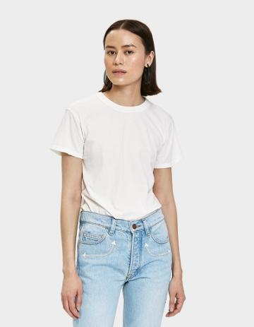 Bliss And Mischief Destroyed Slim Tee In White