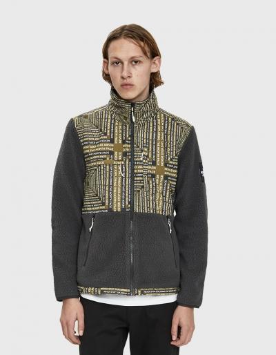 The North Face Black Box Denali Fleece Jacket In Asphalt Grey