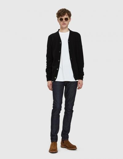 Comme Des Gar Ons Play Small Red Heart Cardigan In Black