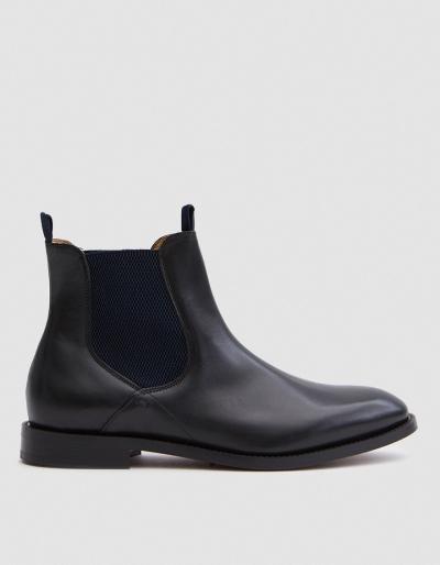 Hudson London Wynford Calf In Black