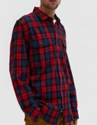 Obey Norwich Woven Shirt In Red