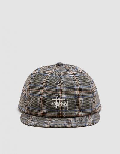St Ssy Glen Plaid Cap In Tan